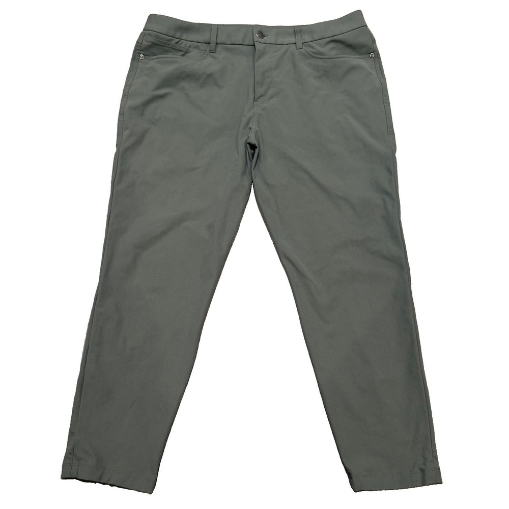 Lululemon ABC Pants Men's 36x28 Olive Green 5 Pocket Warpstreme Stretch